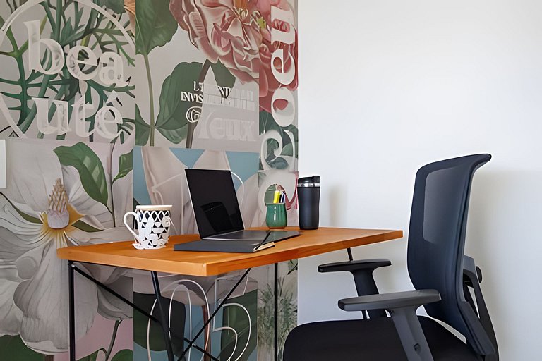 Studio fabuloso churrasqueira privativa 500m praia