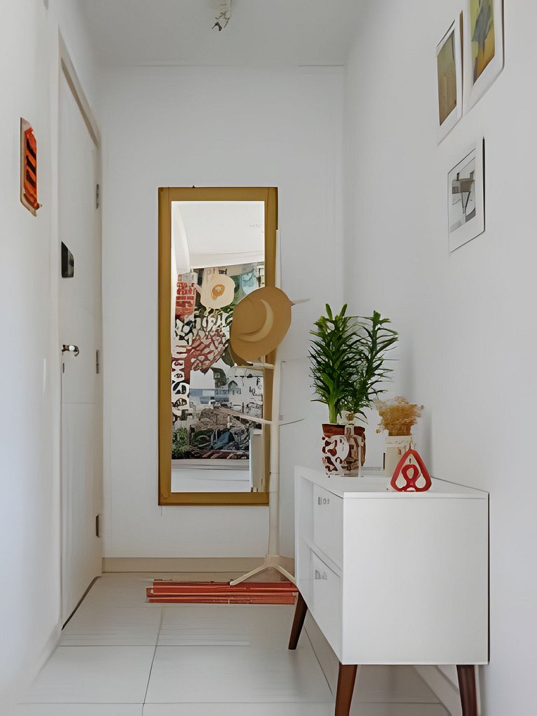 Studio fabuloso churrasqueira privativa 500m praia