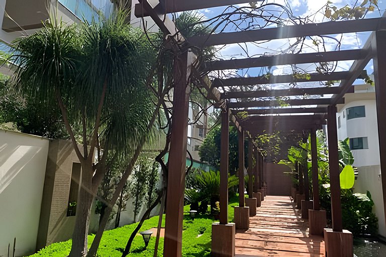 Studio fabuloso churrasqueira privativa 500m praia