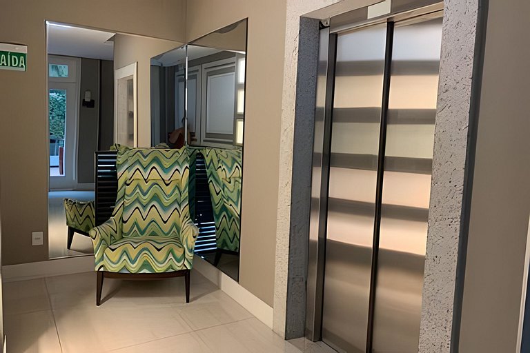 Studio fabuloso churrasqueira privativa 500m praia