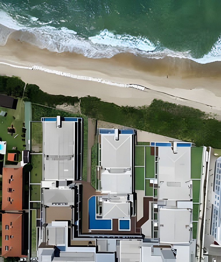 Garden fabuloso, jacuzzi privativa, pé na areia