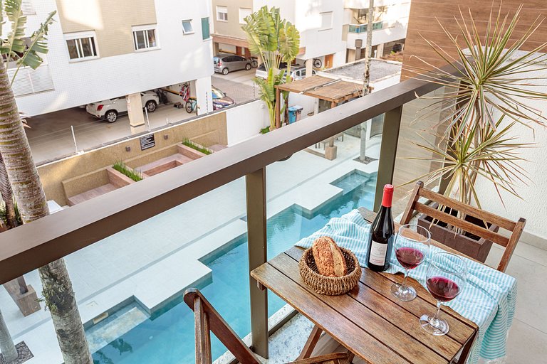 Belo studio com piscina - praia do Campeche