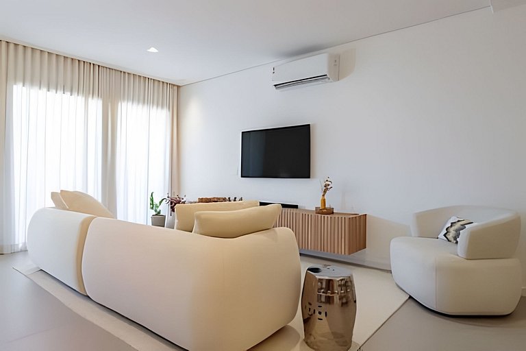 Iconic: Pé areia, 2 quartos, completo, minimalista