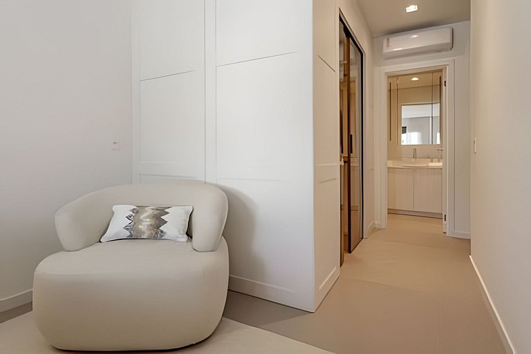 Iconic: Pé areia, 2 quartos, completo, minimalista