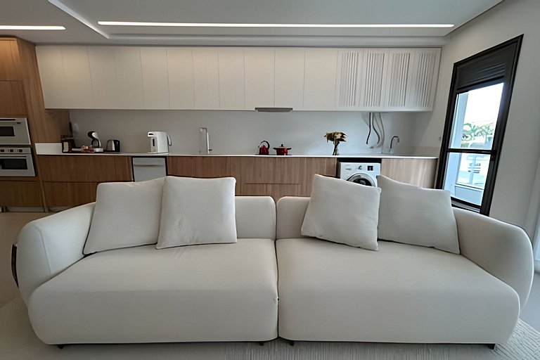 Iconic: Pé areia, 2 quartos, completo, minimalista