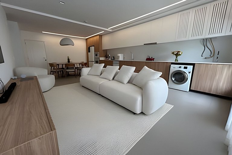 Iconic: Pé areia, 2 quartos, completo, minimalista