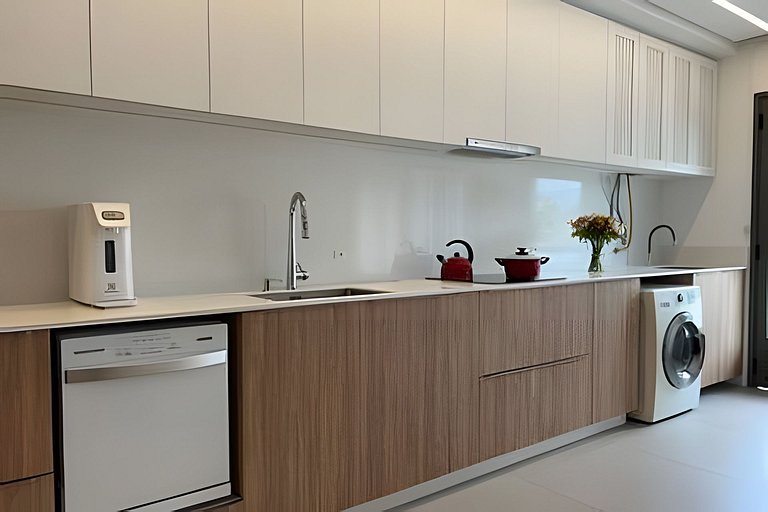 Iconic: Pé areia, 2 quartos, completo, minimalista