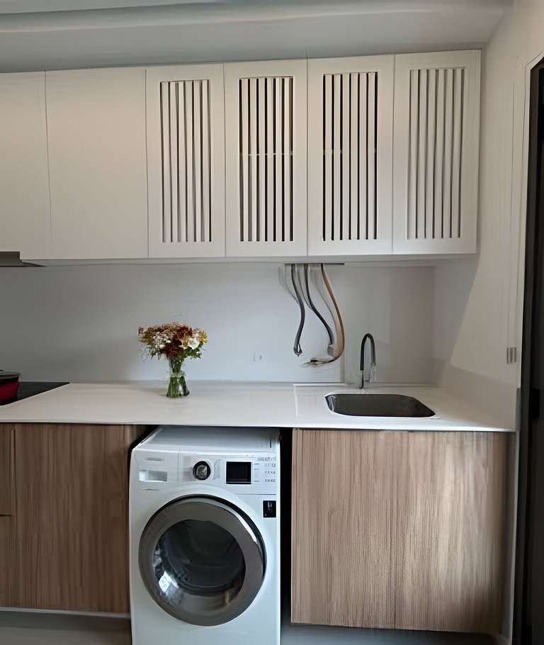 Iconic: Pé areia, 2 quartos, completo, minimalista