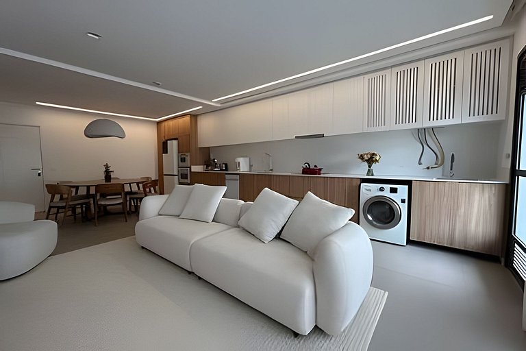 Iconic: Pé areia, 2 quartos, completo, minimalista