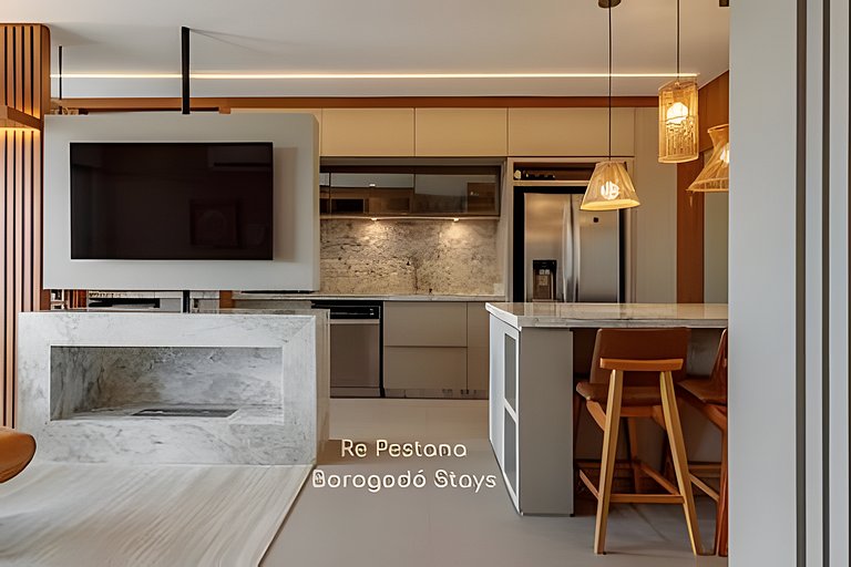 Iconic Cobertura Luxo, Jacuzzi vista ilha Campeche